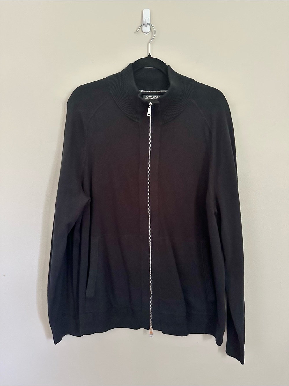 Vintage Y2K Banana Republic Pima Cotton Cashmere Full Zip Sweater Large Casual